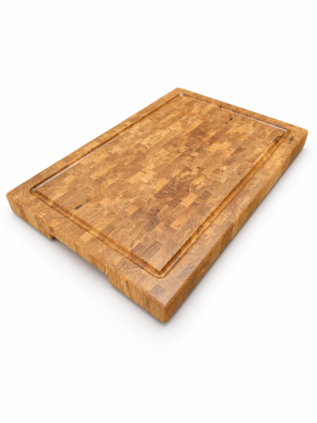 Oak end-grain cutting board