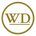 W.D. circular gold monogram logo